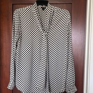 Ann Taylor geometric print blouse
